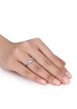 Top 10 🛒 Sterling Silver Aquamarine and Diamond Heart Ring by Belk & Co. 🔔 -DealsBelk & Co. Store Belk 32753