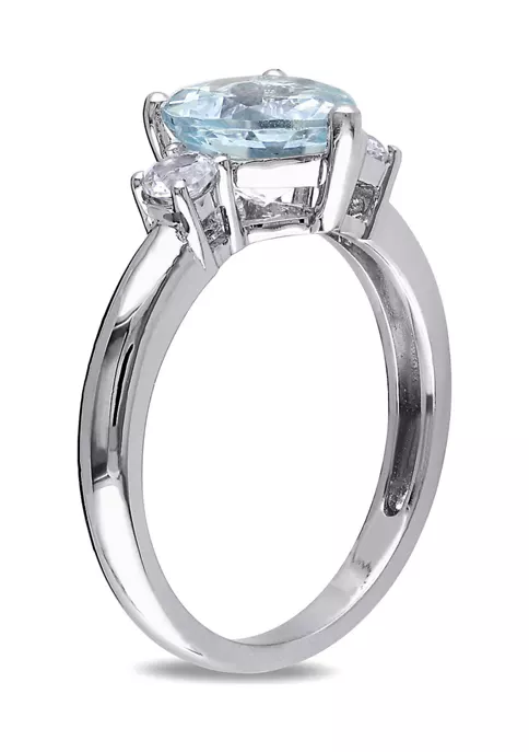 Top 10 โจ Aquamarine and Created White Sapphire Heart Ring in Sterling Silver by Belk & Co. ๐ 3 Top 10 โจ Aquamarine and Created White Sapphire Heart Ring in Sterling Silver by Belk & Co. ๐ - Image 3