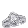 Top 10 😉 3/4 ct. t.w. Diamond Bridal Ring Set in 10K White Gold by Belk & Co. ❤️