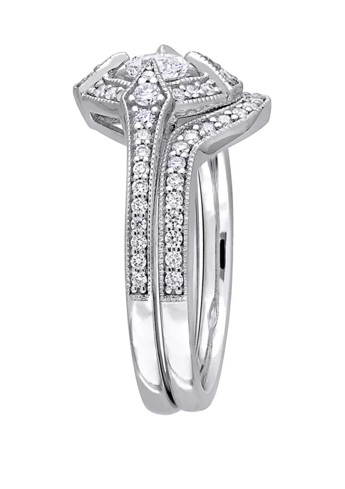 Top 10 😉 3/4 ct. t.w. Diamond Bridal Ring Set in 10K White Gold by Belk & Co. ❤️ 2 Top 10 😉 3/4 ct. t.w. Diamond Bridal Ring Set in 10K White Gold by Belk & Co. ❤️ - Image 2