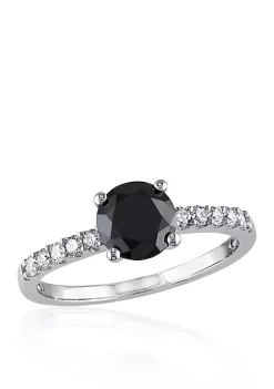 Top 10 🎉 1.25 ct. t.w. Black and White Diamond Engagement Ring in 14k White Gold by Belk & Co. 🌟 -DealsBelk & Co. Store Belk 32812