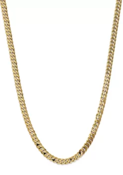 Cheap 🎁 Men's 14K Yellow Gold 7.25 Millimeter Beveled Curb Chain Necklace by Belk & Co. 🎁 -DealsBelk & Co. Store Belk 3282