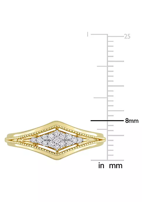 Buy 👍 1/10 ct. t.w. Diamond Pave Ring in 10K Yellow Gold by Belk & Co. 😉 3 Buy 👍 1/10 ct. t.w. Diamond Pave Ring in 10K Yellow Gold by Belk & Co. 😉 - Image 3