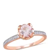 Best deal 🌟 Morganite and Topaz Floral Engagement Ring by Belk & Co. 🔥