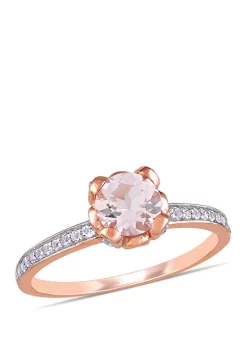 Best deal ๐ Morganite and Topaz Floral Engagement Ring by Belk & Co. ๐ฅ