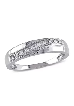 New ๐ 1/10 ct. t.w. Diamond Ring in 10K White Gold by Belk & Co. โจ