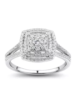 Best deal 🤩 1/2 ct. t.w. Diamond Ring in 10K White Gold by Belk & Co. 🌟