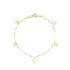Wholesale 👏 14K Yellow Gold Dangle Heart Bracelet by Belk & Co. 🥰