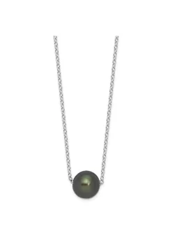 Best reviews of ✔️ Sterling Silver Rhodium 8-9mm Semi-Round Tahitian Saltwater Pearl Necklace by Belk & Co. 👍 -DealsBelk & Co. Store Belk 32911