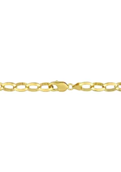 Discount 🎁 18k Yellow Gold Plated Sterling Silver Rolo Chain Bracelet, 7.5" by Belk & Co. 🌟 -DealsBelk & Co. Store Belk 32914