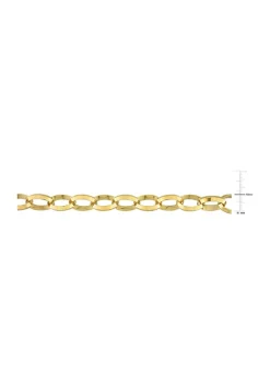Discount 🎁 18k Yellow Gold Plated Sterling Silver Rolo Chain Bracelet, 7.5" by Belk & Co. 🌟 -DealsBelk & Co. Store Belk 32915