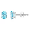Buy ✨ 14K Gold 6x4 Oval Blue Topaz Earrings by Belk & Co. 🧨