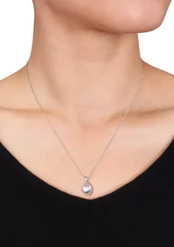 Hot Sale ⌛ 9-9.5 Millimeter Pink Cultured Freshwater Pearl Pendant With Chain in 10k White Gold by Belk & Co. 👍 -DealsBelk & Co. Store Belk 32926