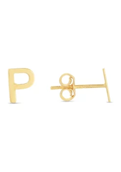 Budget 🔔 14KY Yellow Gold Initial-H Post Earring by Belk & Co. ✔️ -DealsBelk & Co. Store Belk 32963