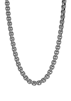 Brand new 💯 Stainless Antique Finish 6 Millimeter Rolo Chain with Push Lock by Belk & Co. 🌟