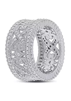 New 🔥 1 ct. t.w. Diamond Scroll Vintage Eternity Band in 14K White Gold by Belk & Co. 😍 -DealsBelk & Co. Store Belk 32992