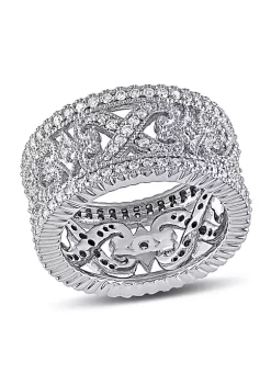 New 🔥 1 ct. t.w. Diamond Scroll Vintage Eternity Band in 14K White Gold by Belk & Co. 😍 -DealsBelk & Co. Store Belk 32993
