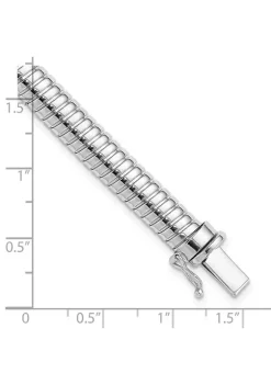 Top 10 🔥 14K White Gold Polished 7.5mm Domed Bracelet by Belk & Co. 😀 -DealsBelk & Co. Store Belk 33008