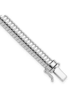 Top 10 🔥 14K White Gold Polished 7.5mm Domed Bracelet by Belk & Co. 😀 -DealsBelk & Co. Store Belk 33009