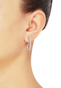 Best reviews of 😀 1.0 ct. t.w. Diamond Hoop Earrings in 10k White Gold by Belk & Co. 😉 -DealsBelk & Co. Store Belk 3301