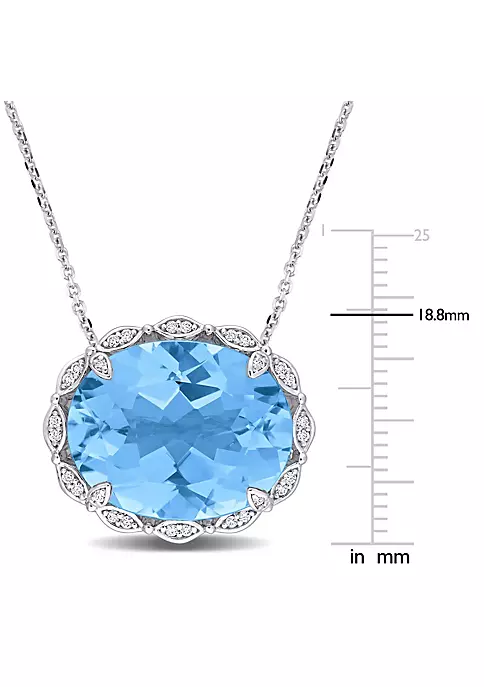 Buy ๐ฏ 24.74 ct. t.g.w. Sky Blue Topaz and 1/7 ct. t.w. Diamond Halo Necklace in 14K White Gold by Belk & Co. ๐ 3 Buy ๐ฏ 24.74 ct. t.g.w. Sky Blue Topaz and 1/7 ct. t.w. Diamond Halo Necklace in 14K White Gold by Belk & Co. ๐ - Image 3