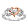 Best deal ✔️ 1/6 ct. t.w. Diamond Heart Infinity Symbol Ring in 14K Two-Tone Gold by Belk & Co. 💯