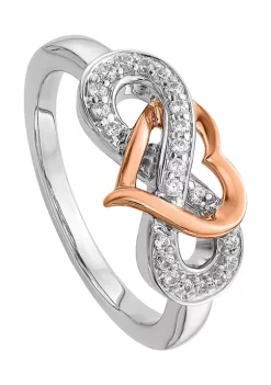 Best deal ✔️ 1/6 ct. t.w. Diamond Heart Infinity Symbol Ring in 14K Two-Tone Gold by Belk & Co. 💯 -DealsBelk & Co. Store Belk 33044