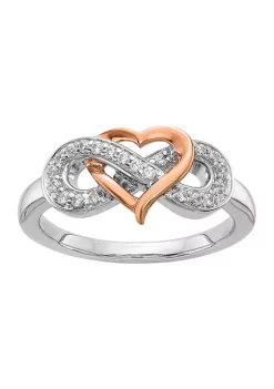 Best deal ✔️ 1/6 ct. t.w. Diamond Heart Infinity Symbol Ring in 14K Two-Tone Gold by Belk & Co. 💯 -DealsBelk & Co. Store Belk 33045