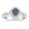 Deals 🤩 7/8 ct. t.w. Sapphire and 1/5 ct. t.w. Diamond Ring in 10K White Gold by Belk & Co. 🔔