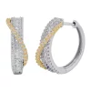 Coupon 🌟 1 ct. t.w. Diamond Hoop Earrings in Sterling Silver by Belk & Co. 🤩