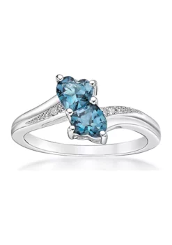 Budget ⭐ 1.1 ct. t.w. London Blue Topaz and 1/10 ct. t.w. Diamond Ring in Sterling Silver by Belk & Co. 🎉 -DealsBelk & Co. Store Belk 3307