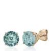 Buy 😀 10k Yellow Gold Aquamarine Stud Earrings by Belk & Co. 🔔