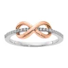 Promo 🌟 1/10 ct. t.w. Diamond infinity Ring in 14K Two-Tone Gold by Belk & Co. 🤩