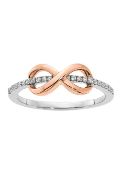 Promo 🌟 1/10 ct. t.w. Diamond infinity Ring in 14K Two-Tone Gold by Belk & Co. 🤩 -DealsBelk & Co. Store Belk 33080