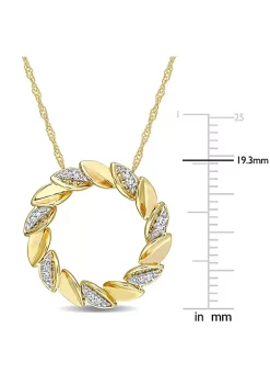 Best Pirce 🧨 Diamond Accent Open Circle Pendant with Chain in 10K Yellow Gold by Belk & Co. 🔔 -DealsBelk & Co. Store Belk 33083