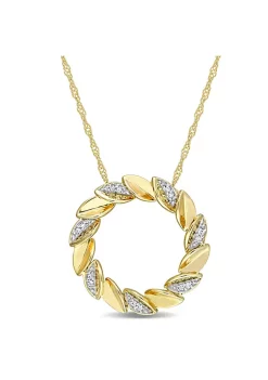 Best Pirce 🧨 Diamond Accent Open Circle Pendant with Chain in 10K Yellow Gold by Belk & Co. 🔔 -DealsBelk & Co. Store Belk 33085