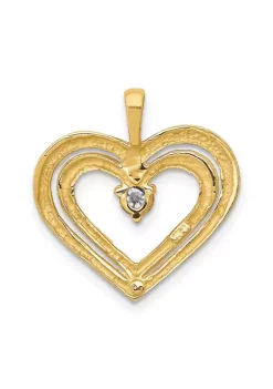Outlet 🛒 1/8 ct. t.w. AA Diamond Double Heart Pendant in 14K Yellow Gold by Belk & Co. 🧨 -DealsBelk & Co. Store Belk 33087