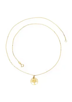 Cheapest ๐ Family Tree & Disc Drop Necklace in 10K Yellow Gold by Belk & Co. ๐