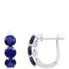 Flash Sale 💯 Created Sapphire Hoop Earring in Sterling Silver by Belk & Co. ❤️