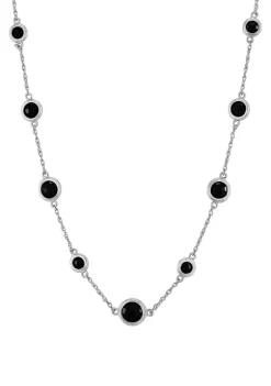 Flash Sale โ๏ธ Onyx Necklace in Sterling Silver by Belk & Co. ๐