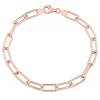 Best reviews of 🧨 6MM Polished Paperclip Chain Bracelet in 18k Rose Gold Plated Sterling Silver, 9" by Belk & Co. 🎁
