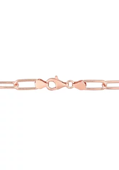 Best reviews of 🧨 6MM Polished Paperclip Chain Bracelet in 18k Rose Gold Plated Sterling Silver, 9" by Belk & Co. 🎁 -DealsBelk & Co. Store Belk 33164