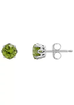 Coupon 🔥 Sterling Silver 5mm Round Peridot Stud Earrings by Belk & Co. 😀
