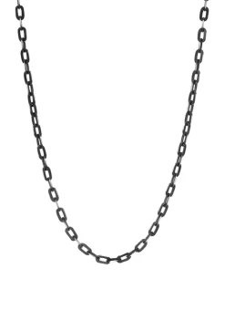 Discount ⭐ Stainless Steel 24 inch Chain with Black IP by Belk & Co. ✔️