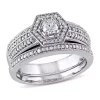 Top 10 🛒 1/2 CT TW Diamond Geometric Bridal Set in 14k White Gold by Belk & Co. 💯