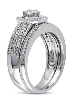 Top 10 🛒 1/2 CT TW Diamond Geometric Bridal Set in 14k White Gold by Belk & Co. 💯 -DealsBelk & Co. Store Belk 33197