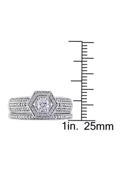 Top 10 🛒 1/2 CT TW Diamond Geometric Bridal Set in 14k White Gold by Belk & Co. 💯 -DealsBelk & Co. Store Belk 33198