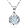 Best deal 👏 Sterling Silver Aquamarine Pendant by Belk & Co. 🥰