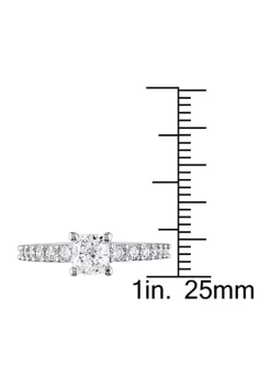 Best deal 😀 1 ct. t.w. Diamond Cushion cut Engagement Ring in 14k White Gold by Belk & Co. 🎉 -DealsBelk & Co. Store Belk 33214
