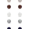 New 👏 Set of 5 Multi Color Freshwater Pearl Stud Earrings in Sterling Silver by Belk & Co. 🔥